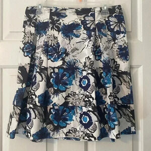 Sharagano Women's Gorgeous Navy and‎ white Skirt Size 8